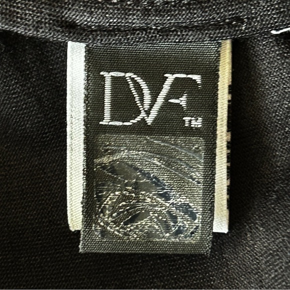 Diane Von Furstenberg Black Silk Jersey Yahzi Straight Wrap Maxi Dress 8 EPC - Picture 10 of 14